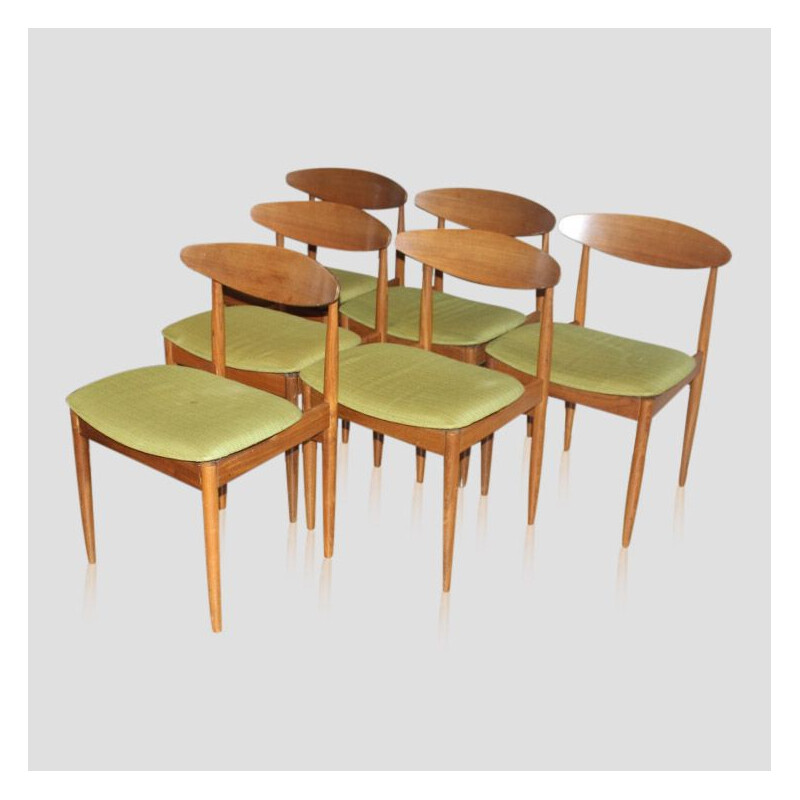 Set of 6 vintage Scandinavian style teak chairs by Ib Kofod Larsen for G-PLAN