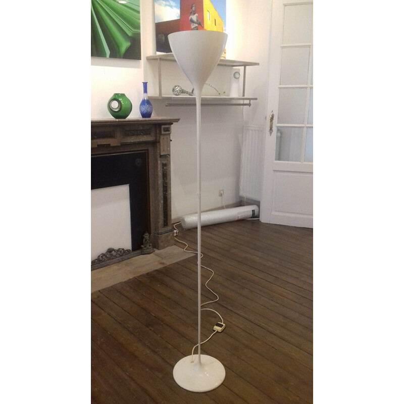 White lacquered metal BAG Turgi floor lamp, Max BILL - 1960s