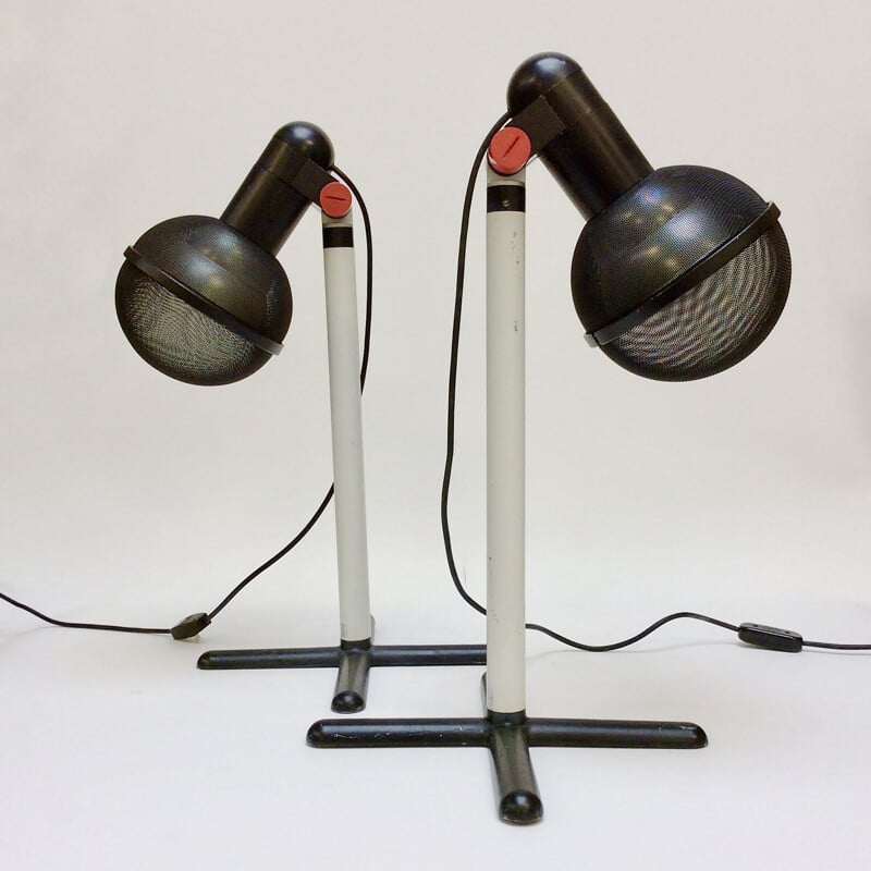 Pair of Roger Tallon Micro lamps, for Erco, 1972, France