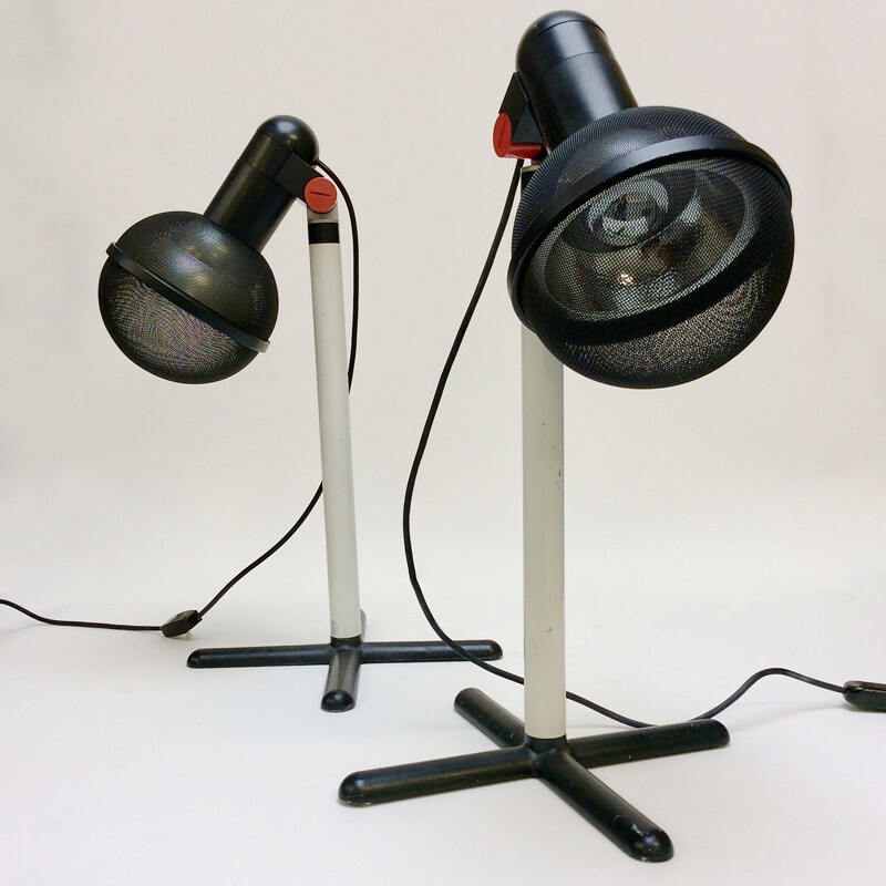 Pair of Roger Tallon Micro lamps, for Erco, 1972, France
