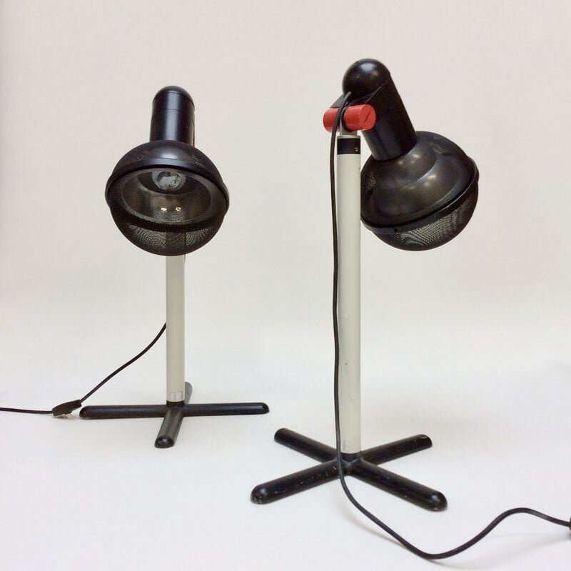 Pair of Roger Tallon Micro lamps, for Erco, 1972, France