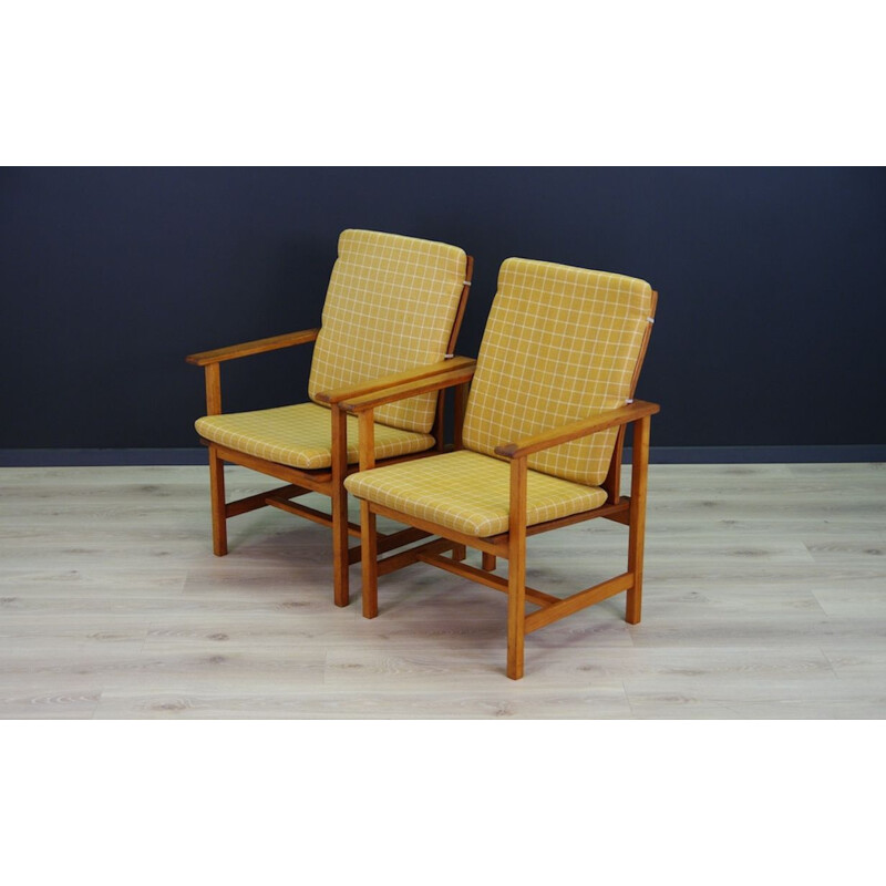 Vintage yellow armchair, Danish Design by Borge Mogensen, 1970