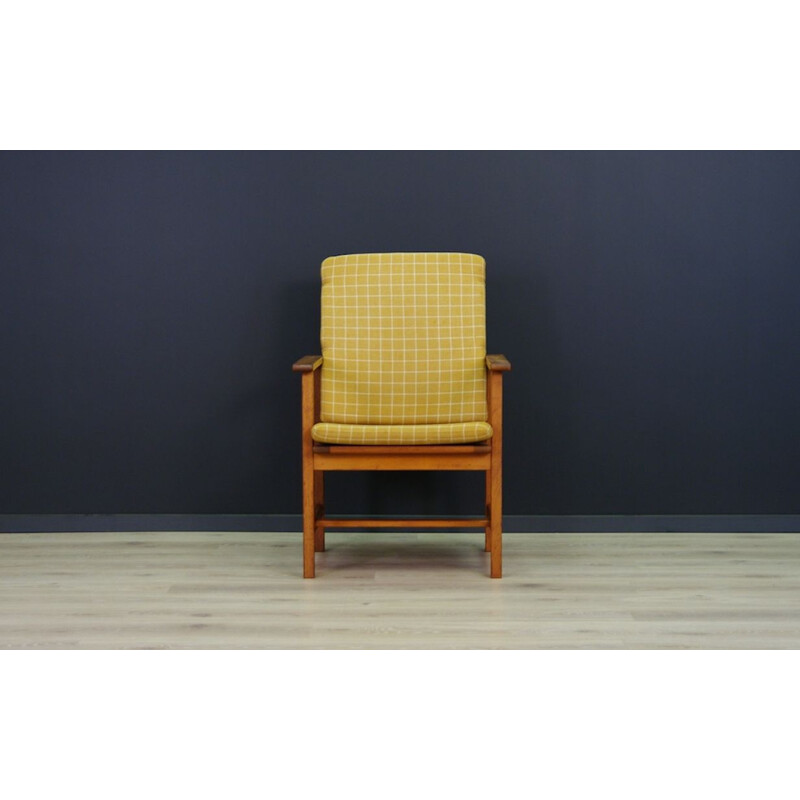 Vintage yellow armchair, Danish Design by Borge Mogensen, 1970