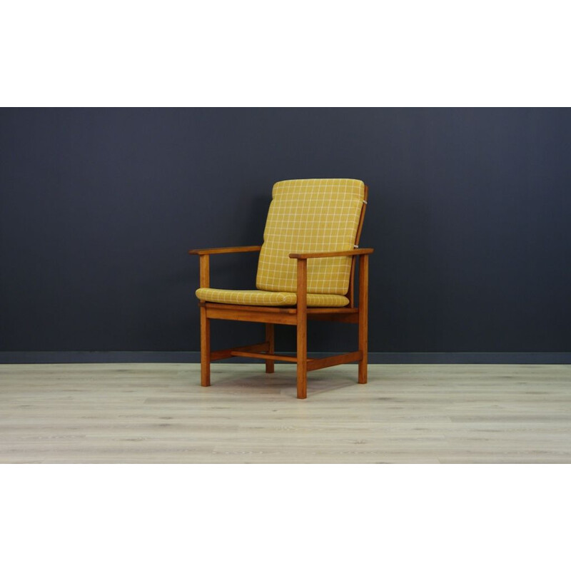 Vintage yellow armchair, Danish Design by Borge Mogensen, 1970