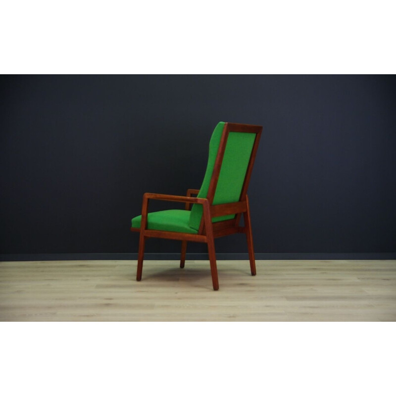 Vintage green armchair, Danish design, 1960
