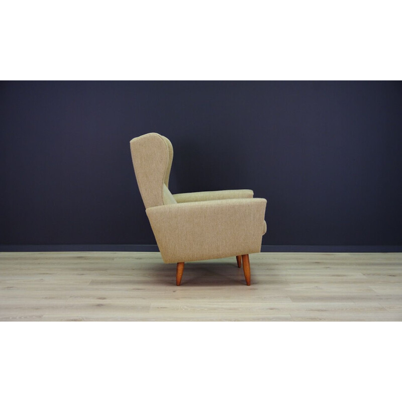 Fauteuil vintage de couleur crème, Danemark, 1970