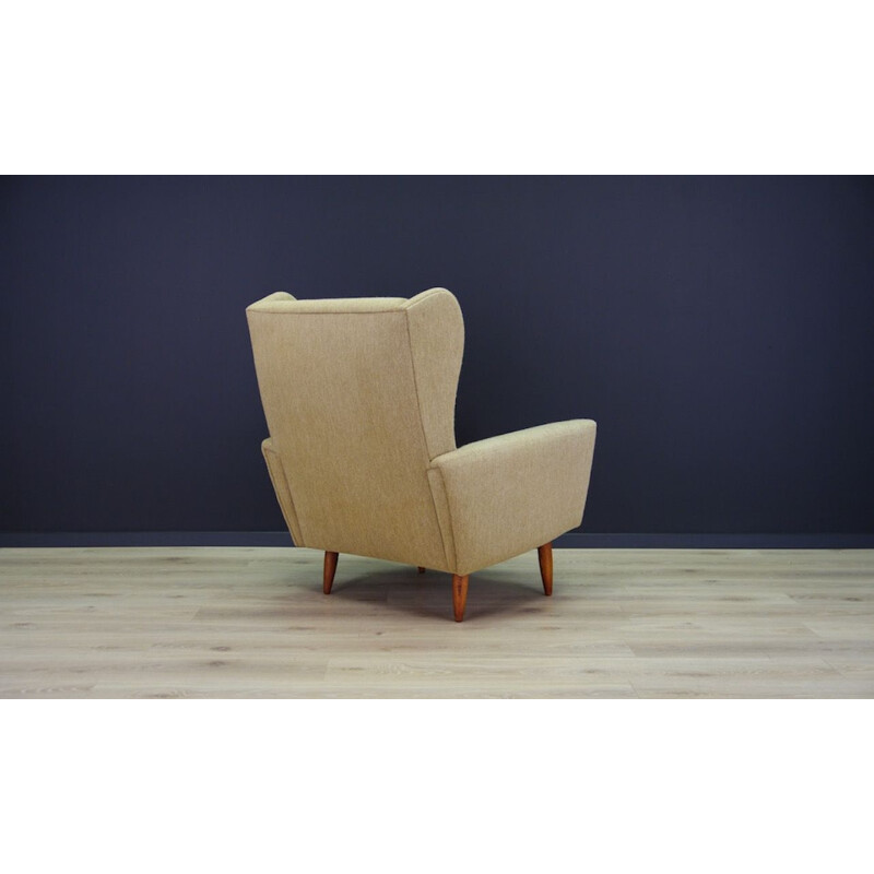 Vintage cream color armchair, Denmark, 1970