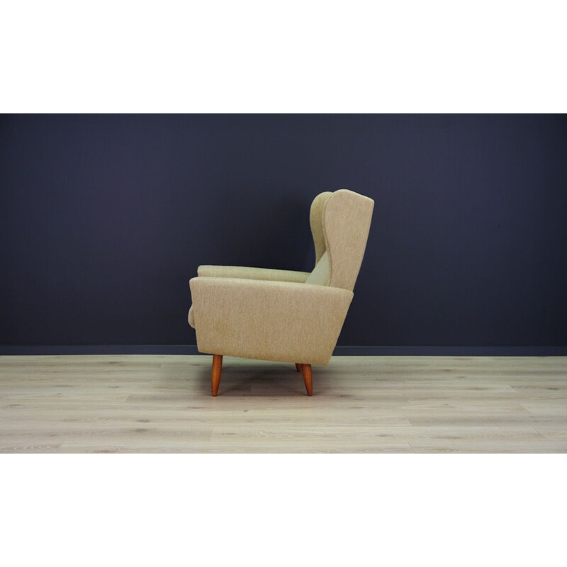 Fauteuil vintage de couleur crème, Danemark, 1970