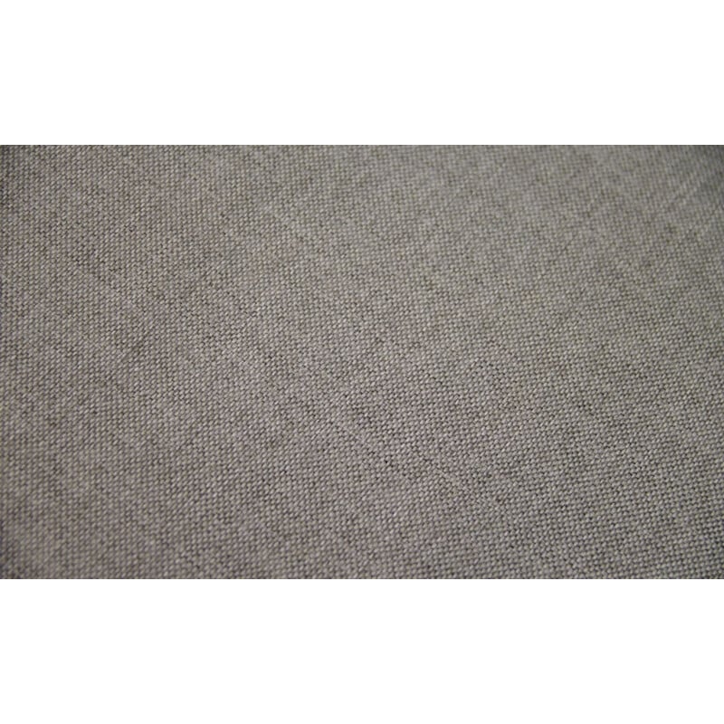 Fauteuil danois vintage en tissu gris et teck 1970