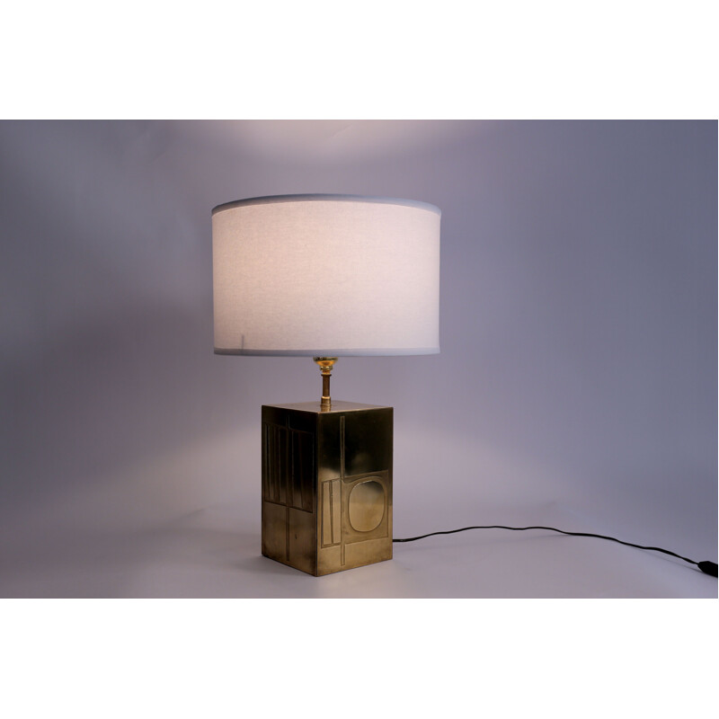 Vintage brass lamp by Blazy 1970