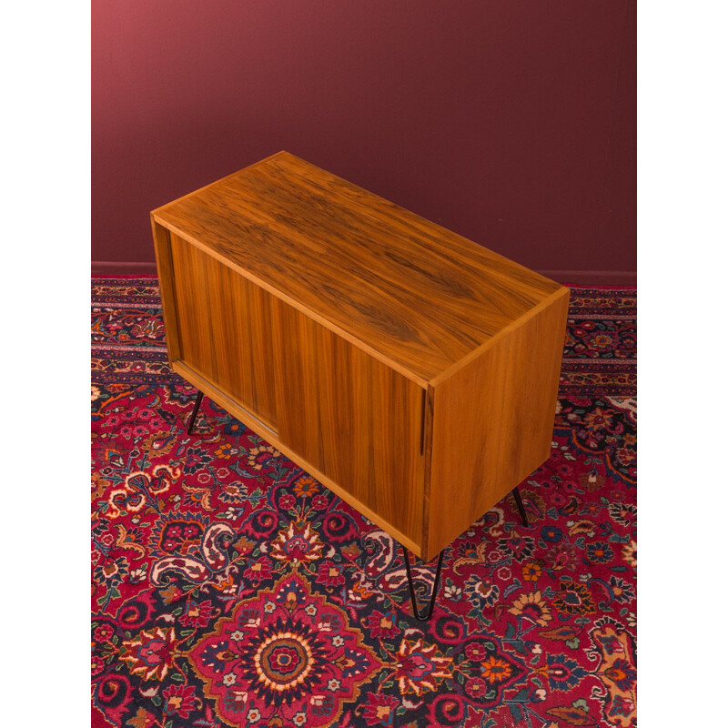 Vintage German walnut sideboard by 1950s