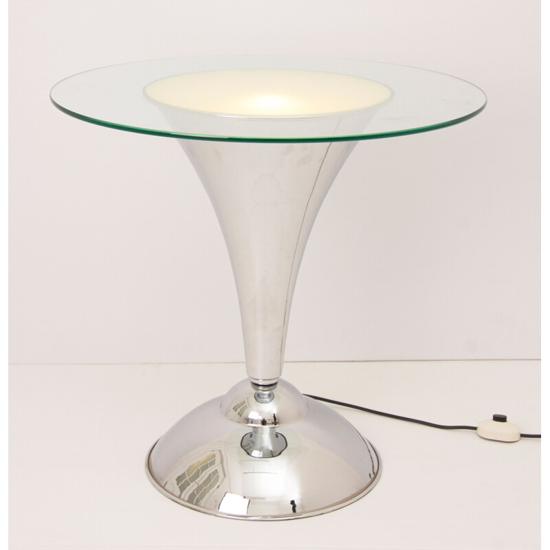 Vintage dutch illuminating table by Metz & Co