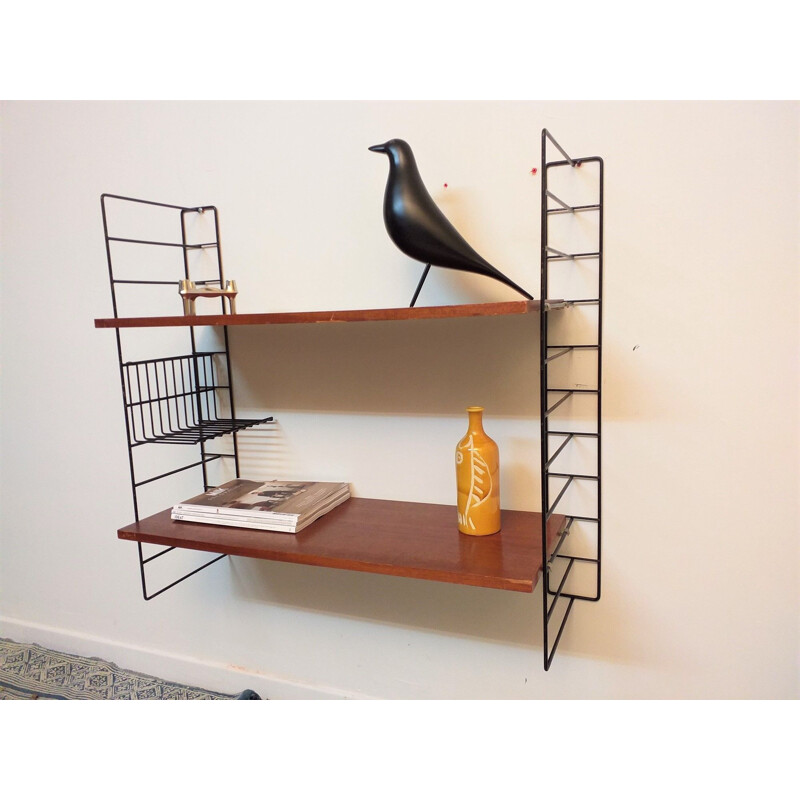 Etagères bibliothèque scandinave Tomado string 1960