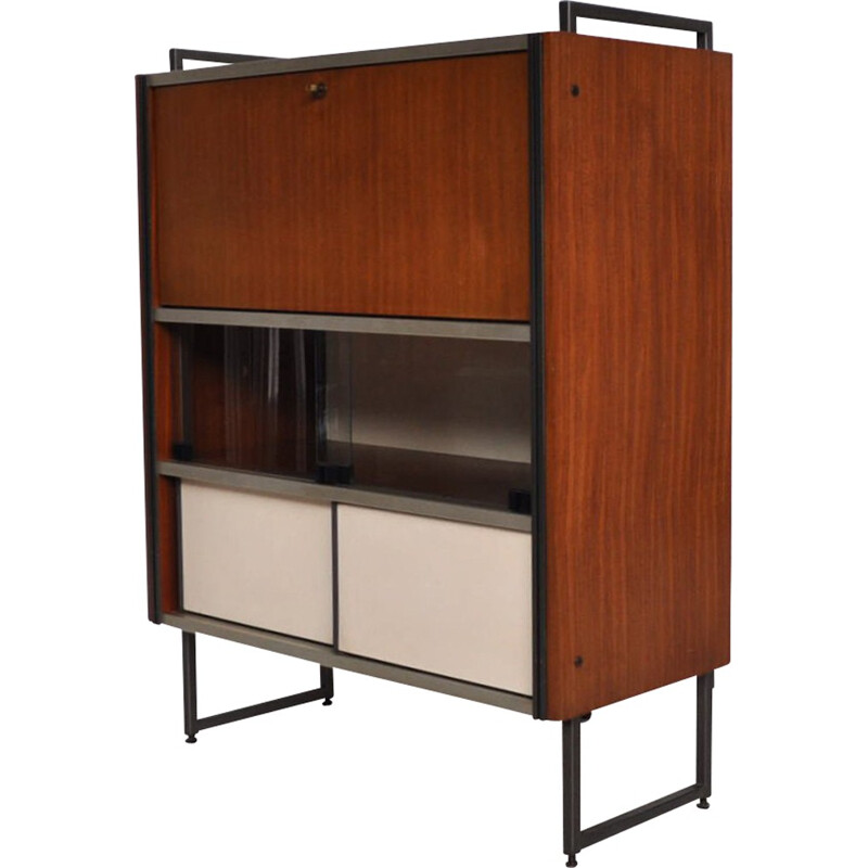 EFA secretaire in lacquered wood and mahogany, Georges FRYDMAN - 1950s