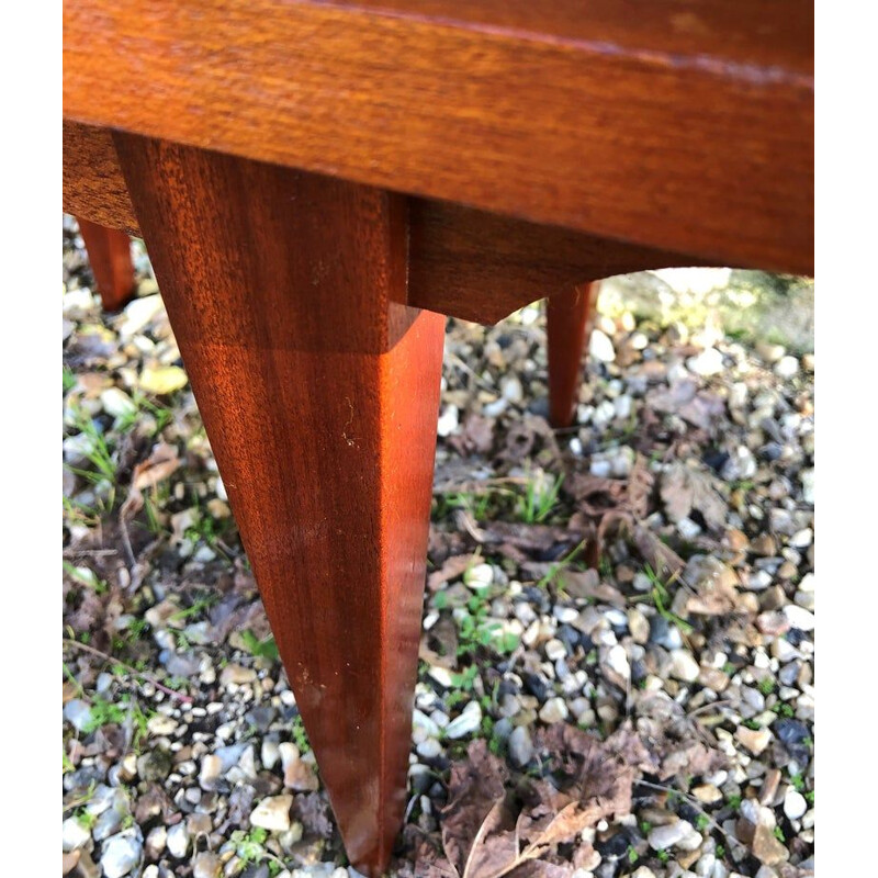 Vintage bedside table, compass feet 1970