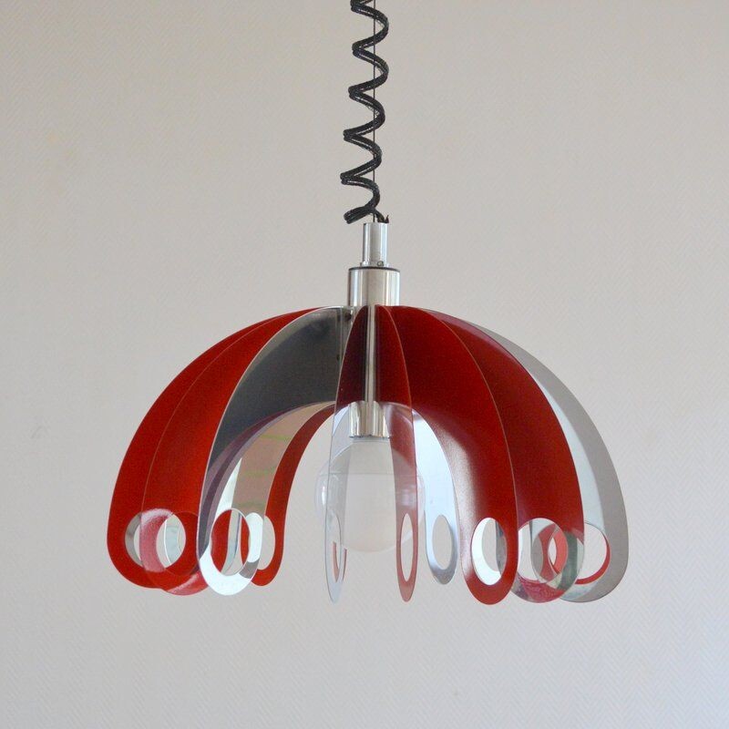 Vintage extensible suspension lamp Italian Design 1970