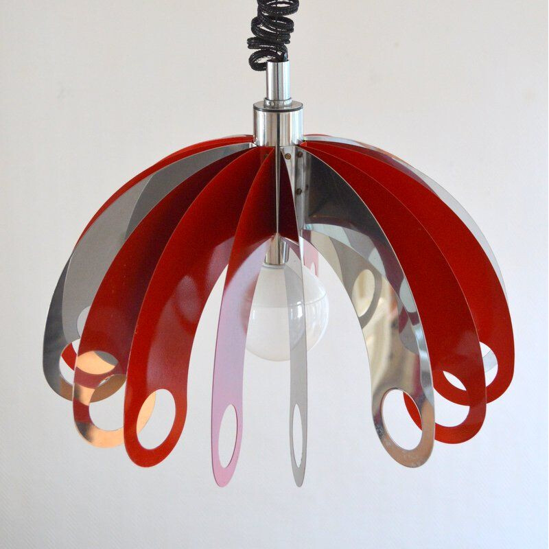 Vintage extensible suspension lamp Italian Design 1970