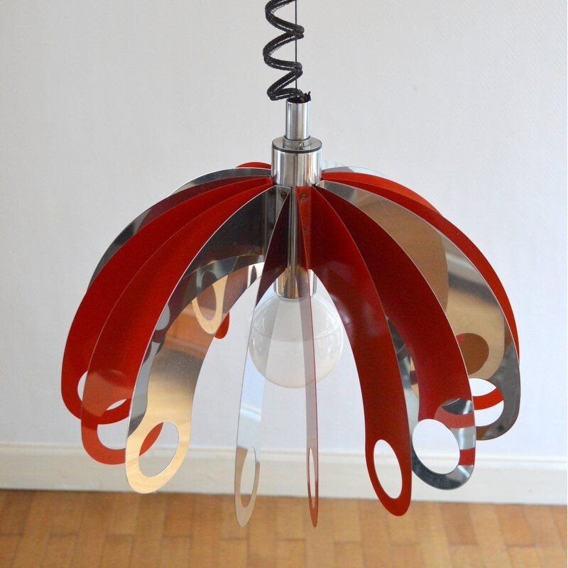 Vintage extensible suspension lamp Italian Design 1970