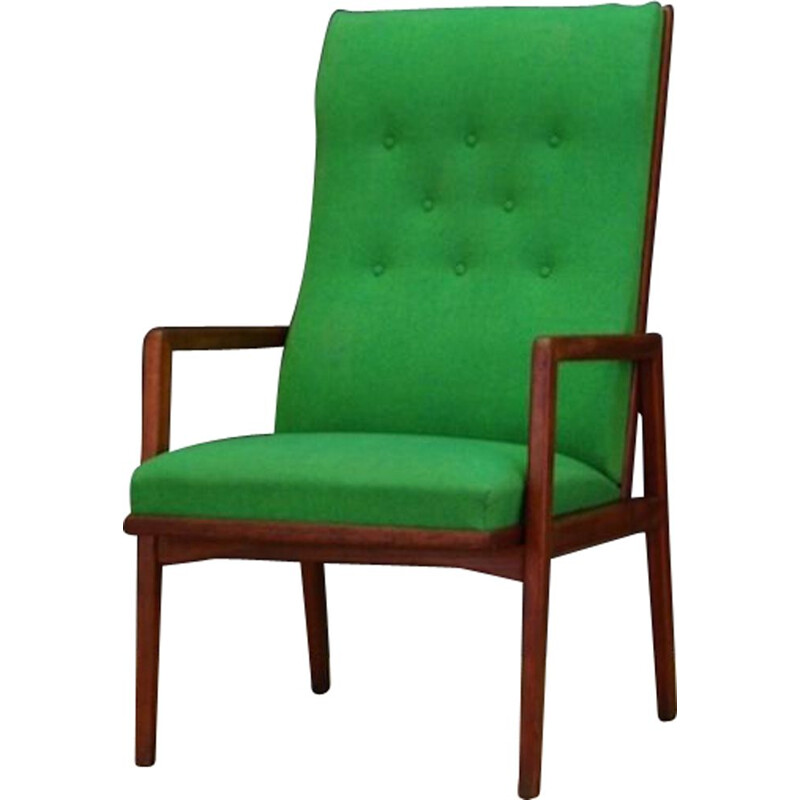 Vintage green armchair, Danish design, 1960