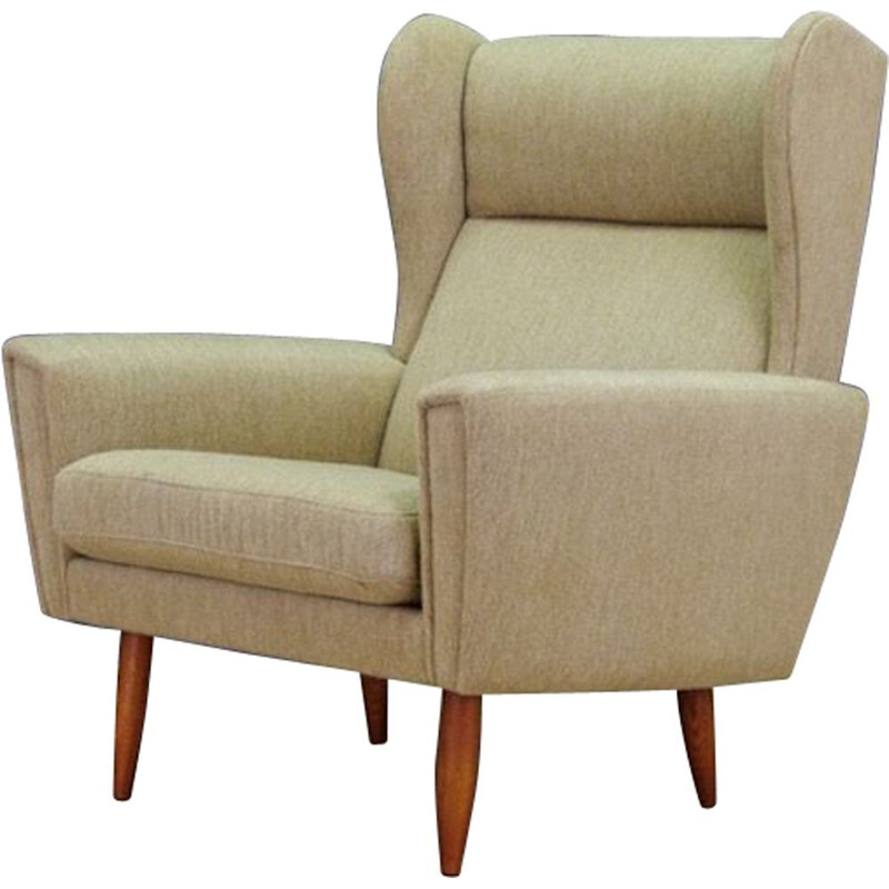 Fauteuil vintage de couleur crème, Danemark, 1970