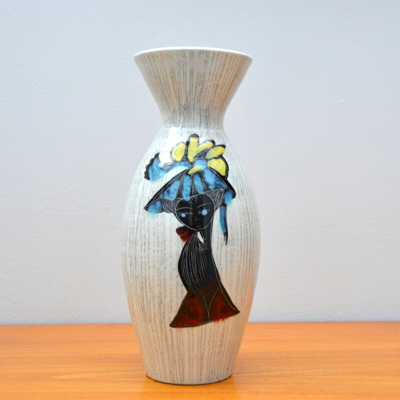 Vintage ceramic vase "La Settimello", Italy 1950