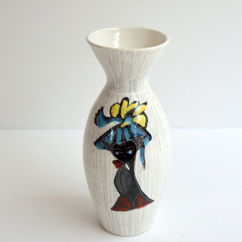 Vintage ceramic vase "La Settimello", Italy 1950