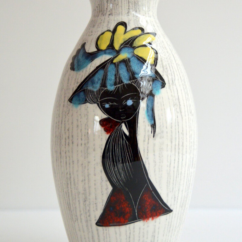 Vintage ceramic vase "La Settimello", Italy 1950