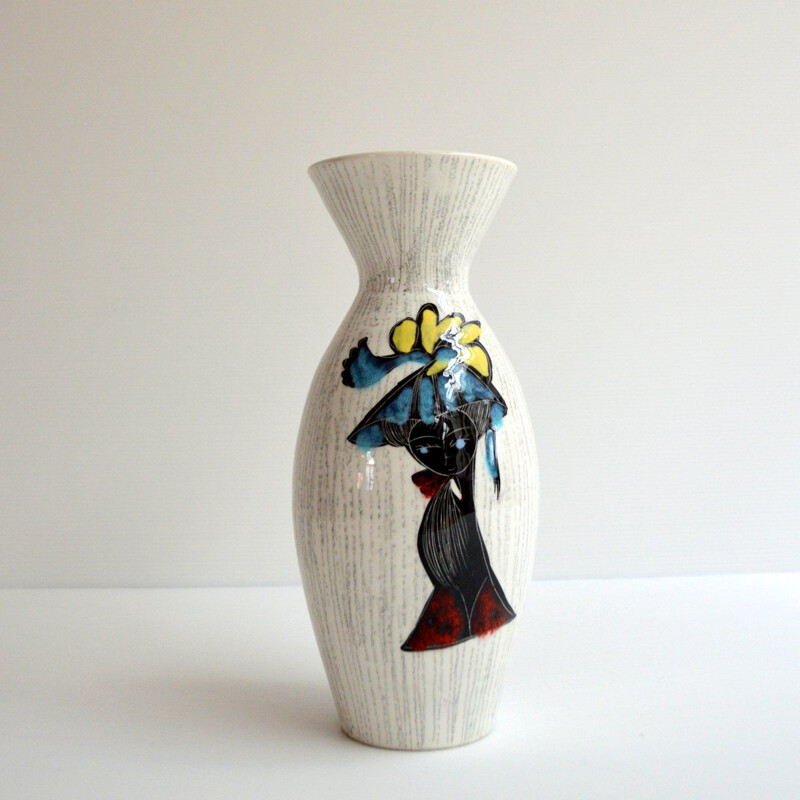 Vase vintage "La Settimello" en céramique, Italie 1950