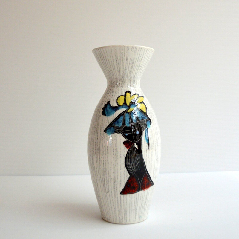 Vintage ceramic vase "La Settimello", Italy 1950