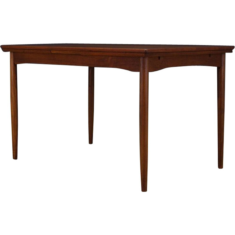Extendable vintage dining table in teak