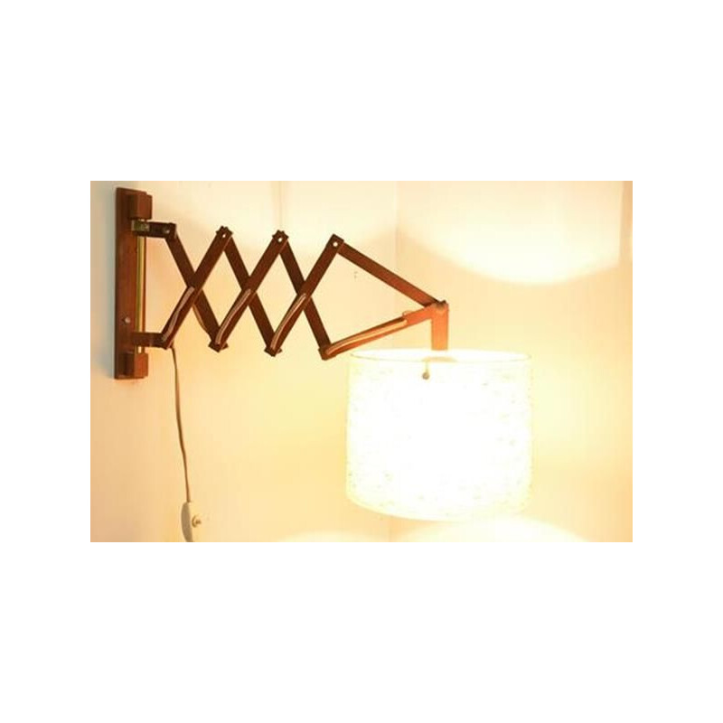 Vintage Scandinavian "accordion" wall light