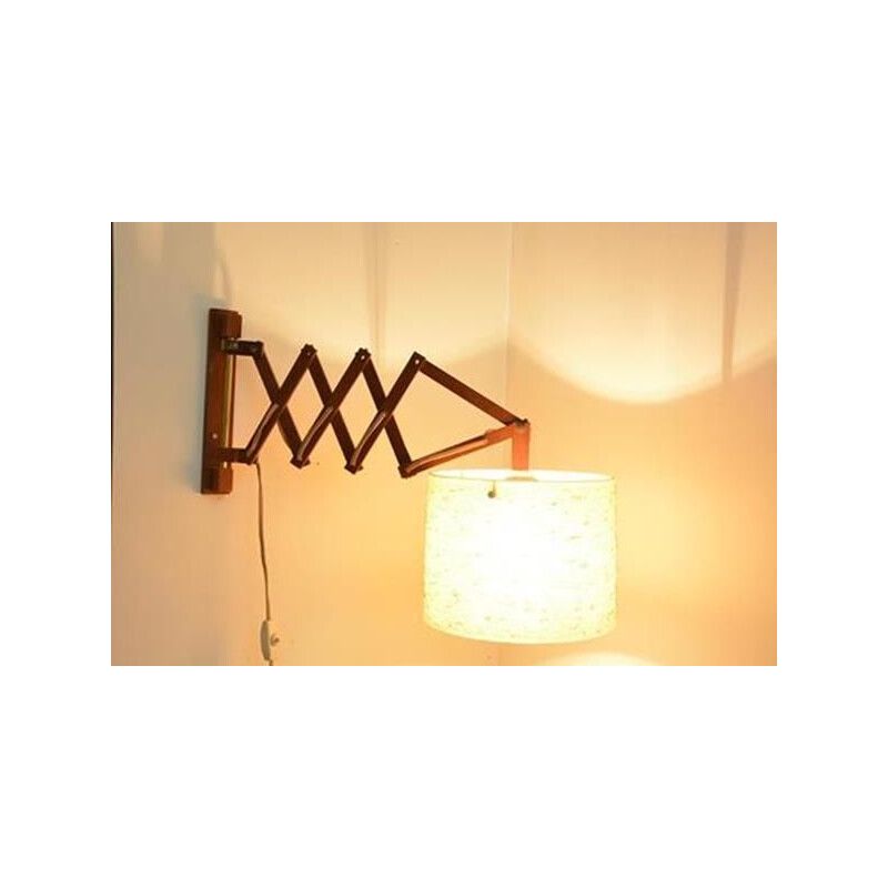 Vintage Scandinavian "accordion" wall light