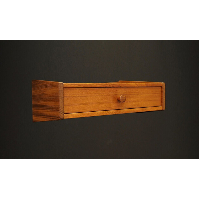 Pair vintage teak hanging drawers by Ølhom MØbelfabrik, Denmark, 1960