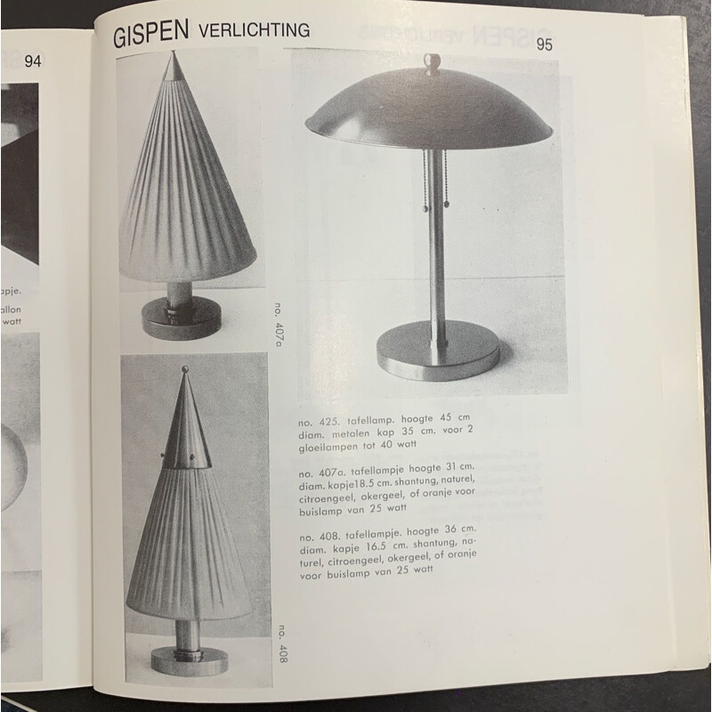 Lampe de table vintage Giso 425 par W.H. Gispen pour Gispen, 1931