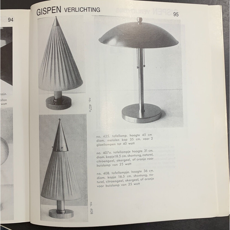 Lámpara de sobremesa vintage Giso 425 de W.H. Gispen para Gispen, 1931