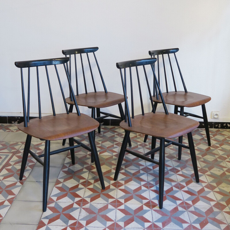 Set of 4 vintage chairs "Fanett" by Ilmari Tapiovaara