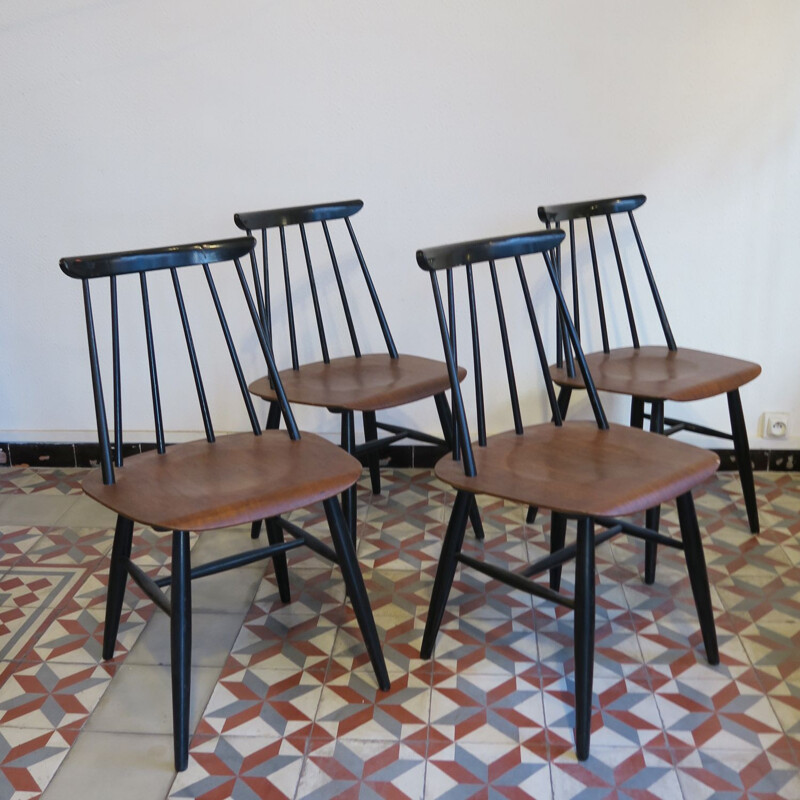 Set of 4 vintage chairs "Fanett" by Ilmari Tapiovaara