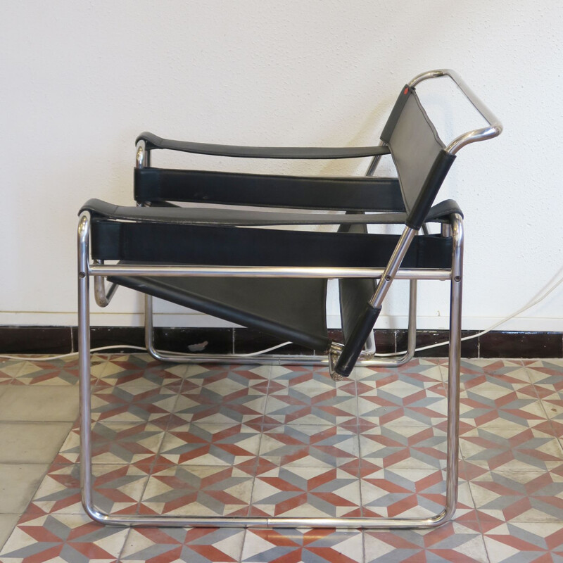 Vintage armchair B3 by Marcel Breuer at the Bauhaus circa 1980