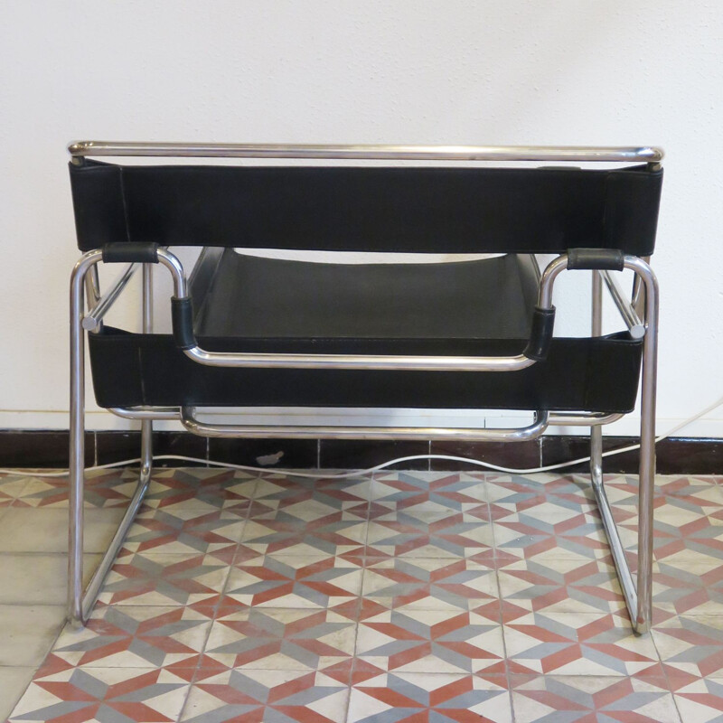 Vintage armchair B3 by Marcel Breuer at the Bauhaus circa 1980