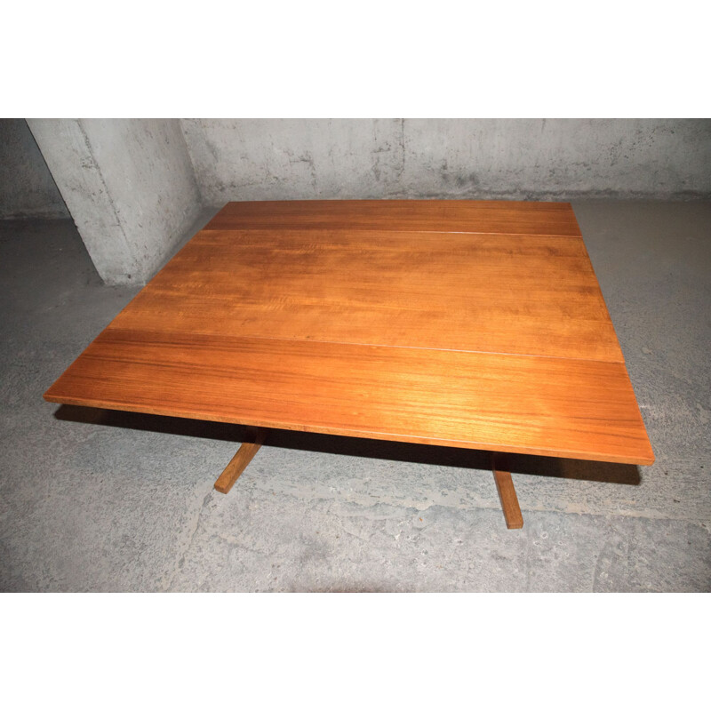 Table basse vintage transformable en teck, 1960