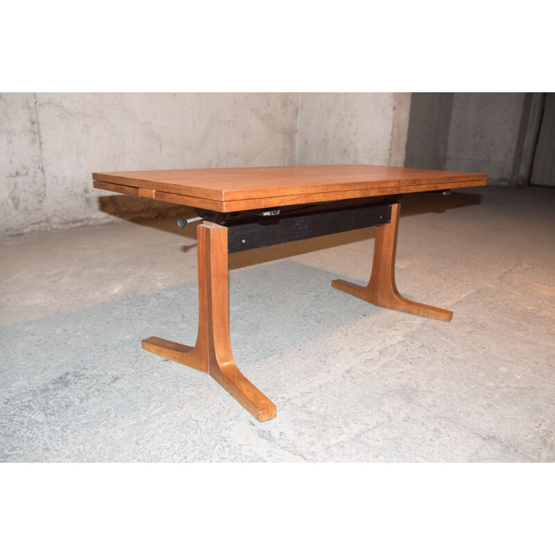 Vintage convertible teak coffee table, 1960