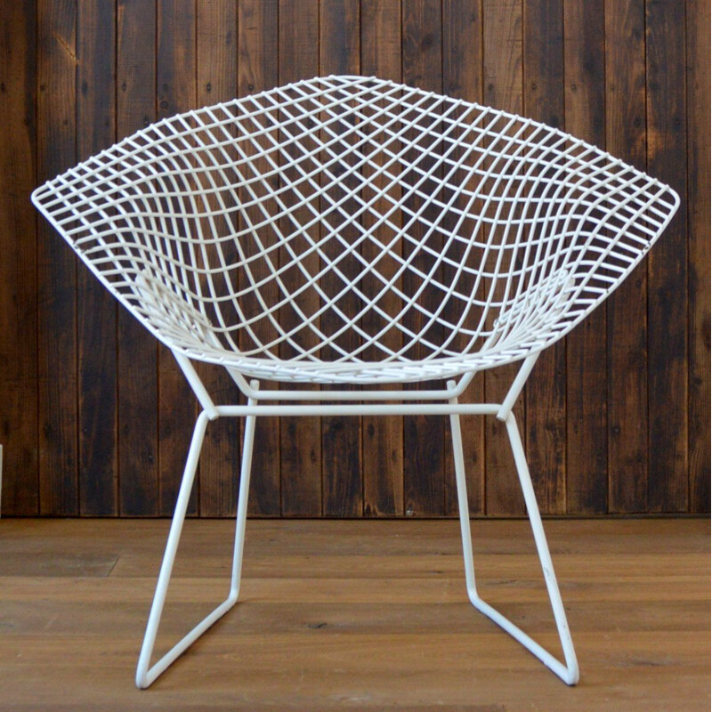 Fauteuil vintage Diamond Harry Bertoia pour Knoll 1950