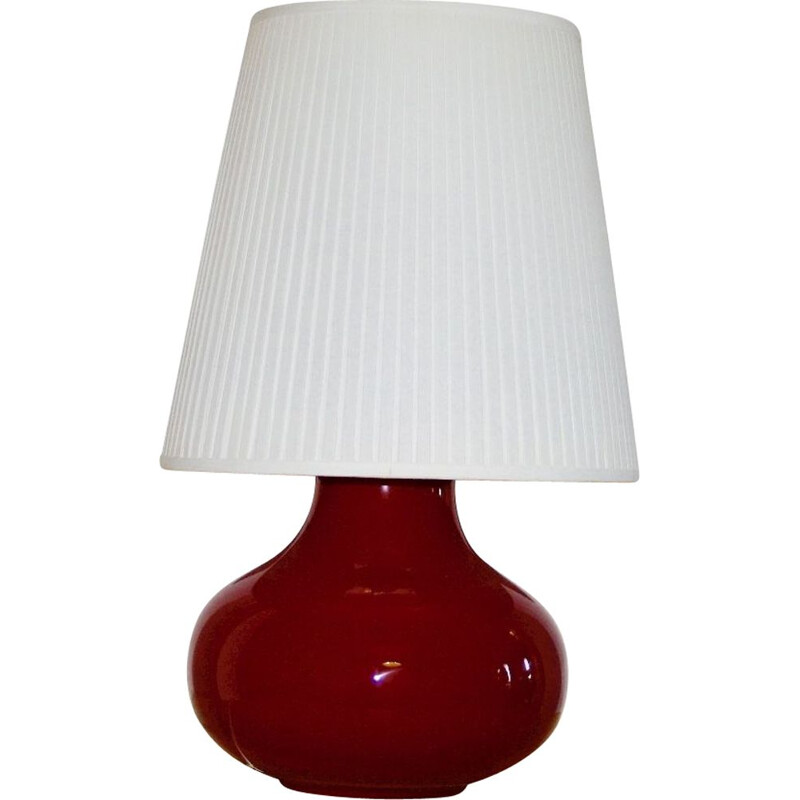 Vintage ball lamp by Vistosi for Murano in red glass