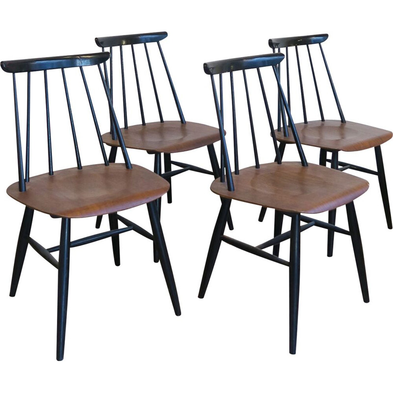 Set of 4 vintage chairs "Fanett" by Ilmari Tapiovaara