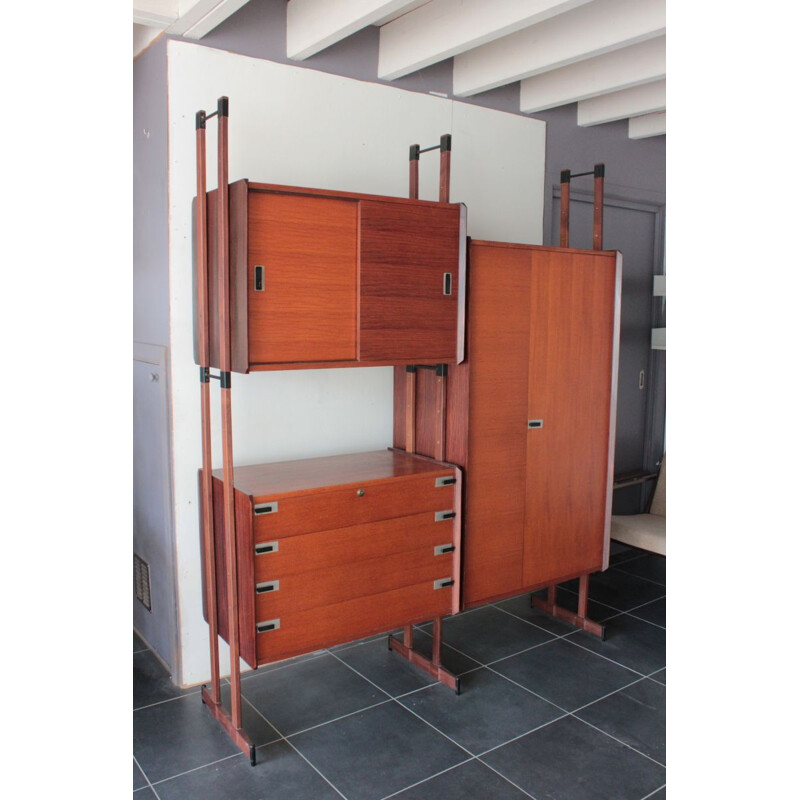 Modular vintage wall shelving system