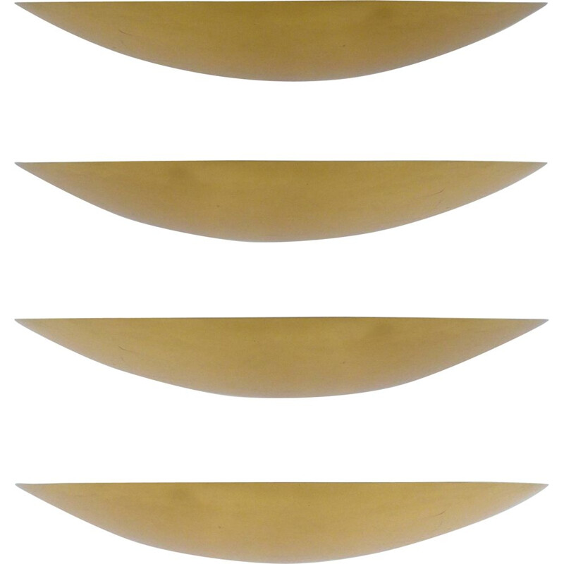 Set de 4 grandes appliques vintage Kalmar en laiton doré 