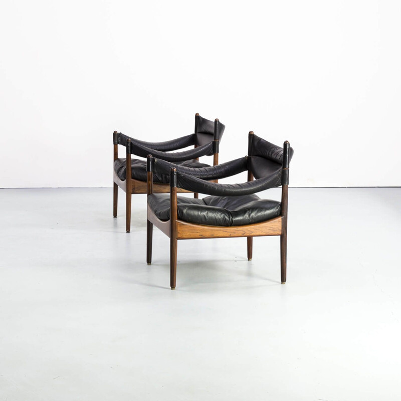 Pair of vintage Kristian Solmer Vedel lounge chairs for Søren Willadsen 1960s