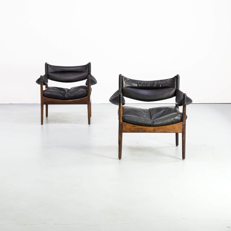 Pair of vintage Kristian Solmer Vedel lounge chairs for Søren Willadsen 1960s