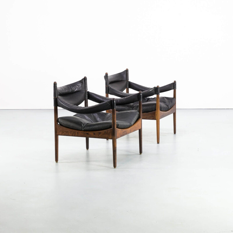 Pair of vintage Kristian Solmer Vedel lounge chairs for Søren Willadsen 1960s