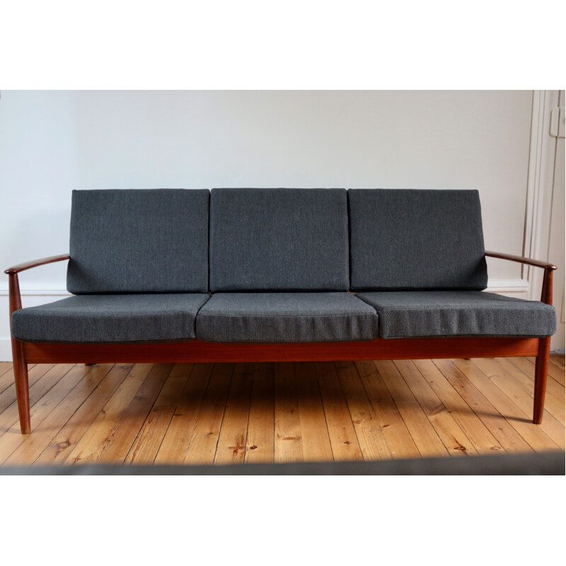 Vintage Scandinavian teak bench by Grete Jalk for France & Son - 1960